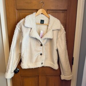 Wild Fable Cream Teddy Jacket NWT